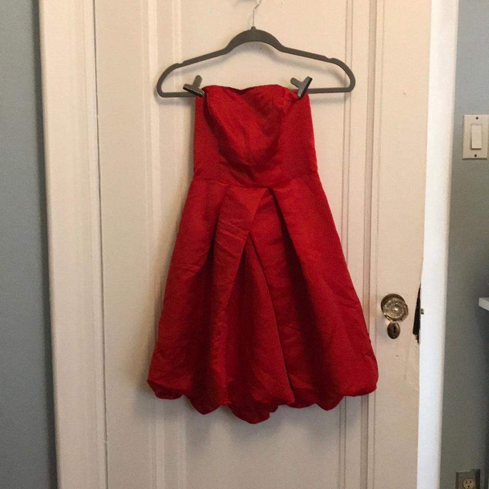 Strapless Party Dress with Bubble Skirt